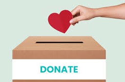 Animated picture depicting a donate option
